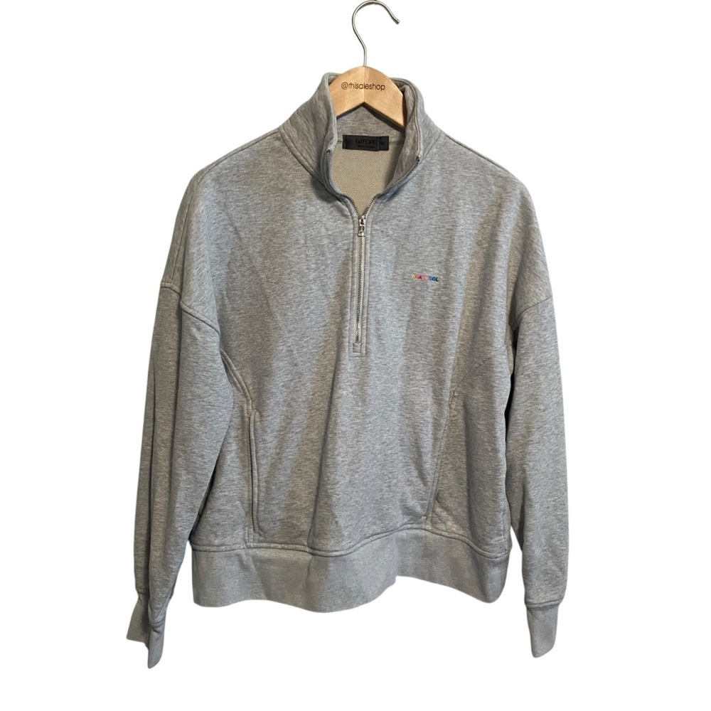 G/FORE Gray French Terry I Hate Golf Embroidered Boxy Pullover Size Medium